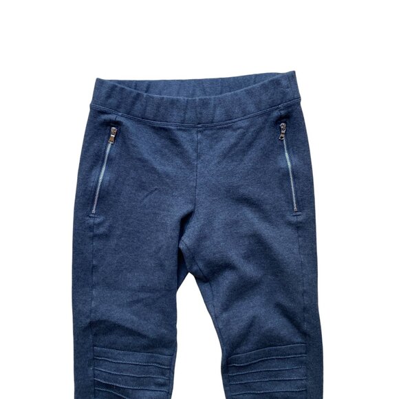 Gap Moto Ponte Zippers Leggings Gray Riding Emo Biker Pull-On Edgy Grunge-S - Picture 3 of 14